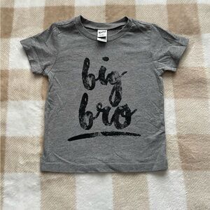 Big Bro Kavio Gray Kids Tee with Black Print